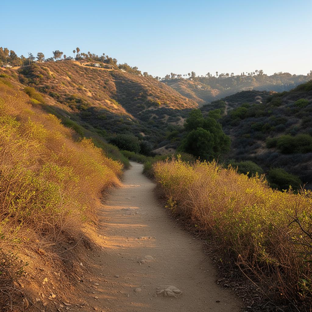 Hiking trail near Tierrasanta in Mission Trails Regional Park